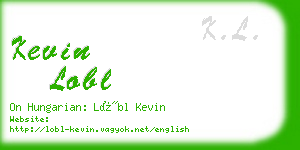 kevin lobl business card